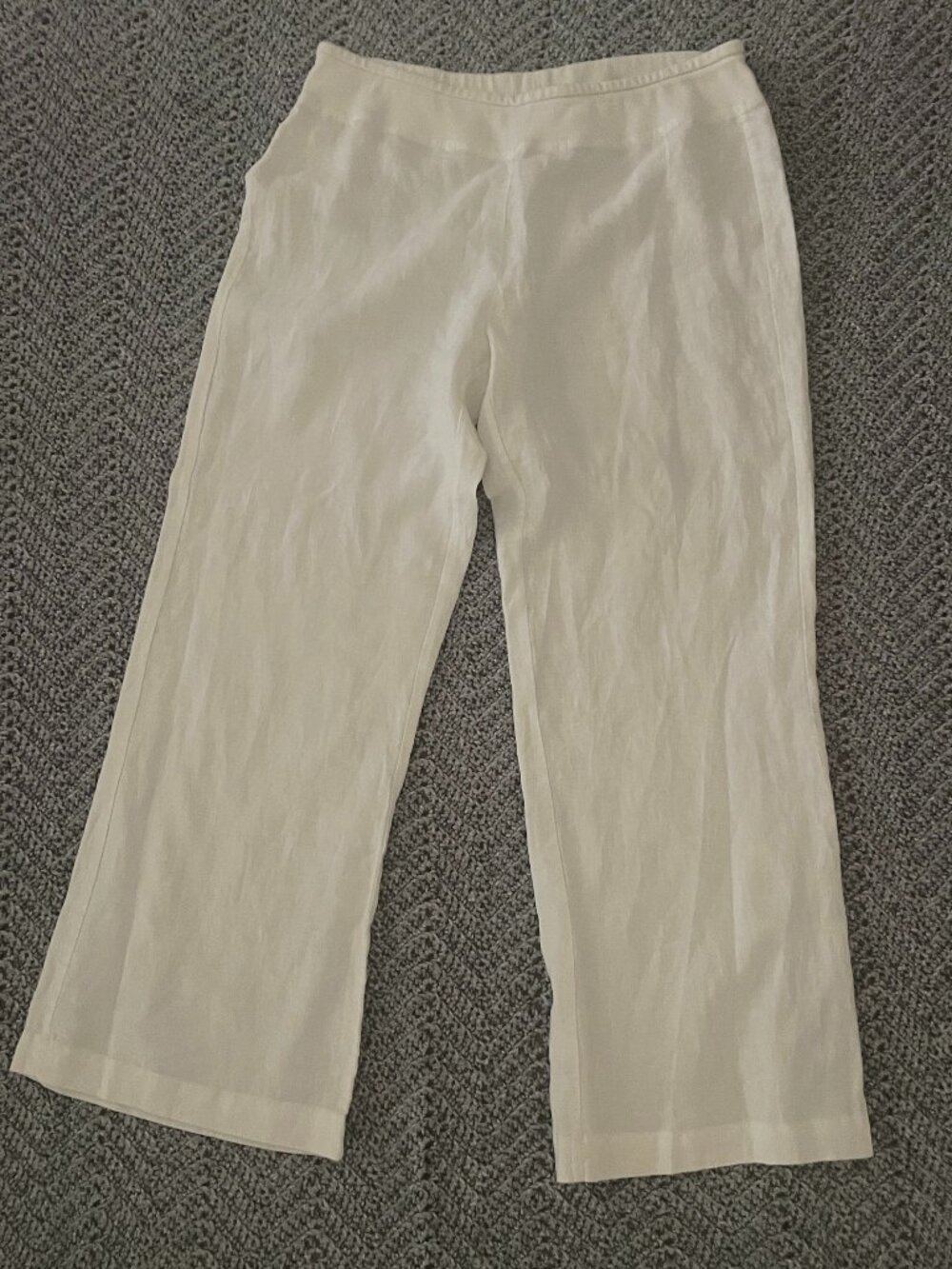 Saks Fifth Avenue 100% Linen White Pants Size L